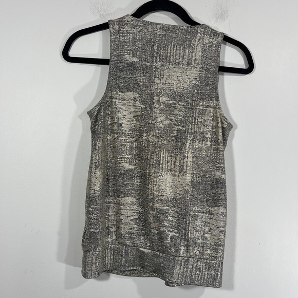 Anthropologie Gold Sabrina Shimmer V-Neck Sleeveless Blouse Women's‎ XS - Picture 5 of 6